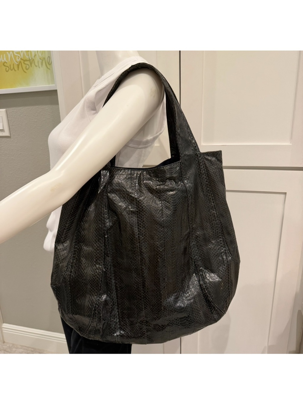 beirn Iconic water snake Jenna Tote Hobo Bag Textured Large Shoulder Bag
